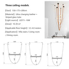 Glass Tube Pendant Lamp: Modern LED Lighting for Living Room, Duplex Villa Staircase