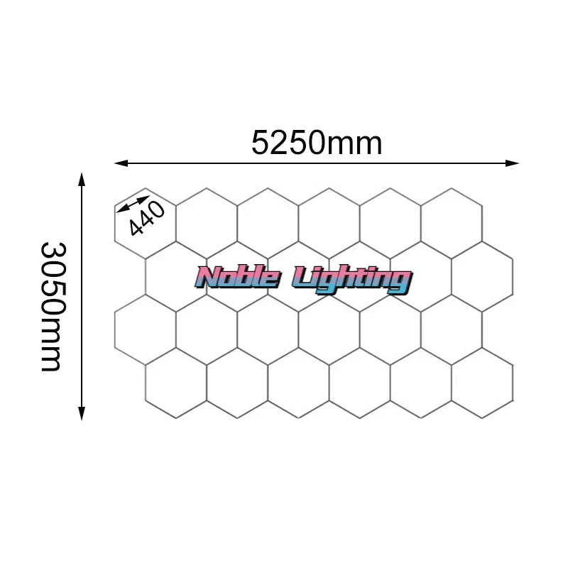 Honeycomb LED Ceiling Lights for Car Detailing and Game Room