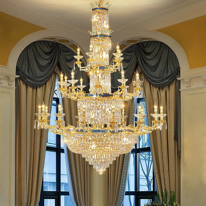 Luxury Villa Crystal Chandelier for Living Room, Dining Room, Bedroom