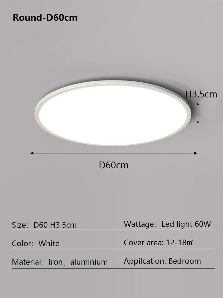 LED Ceiling Lamp: Modern Minimalist Rectangular Design for Living room, Bedroom, Indoor Lighting