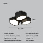 Hexagon LED Ceiling Lights, Smart Control Dimmable Chandelier for Living Room & Bedroom