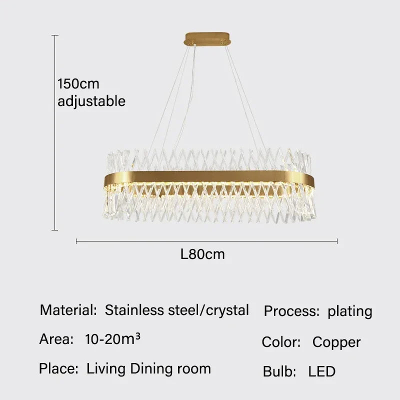 Luxury Crystal LED Pendant Lights by - Elegant Home Lighting Chandelier Fixture