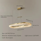 Nordic Crystal LED Ceiling Chandelier for Dining Room Kitchen Living Room