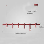 Red U-Shaped Chandelier: Modern Nordic Living Room Bedroom Lighting Fixtures