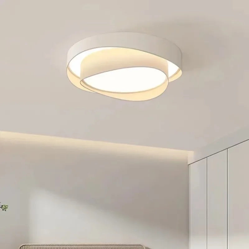 Modern White LED Ceiling Light - Nordic Minimalism Luminarias for Bedroom