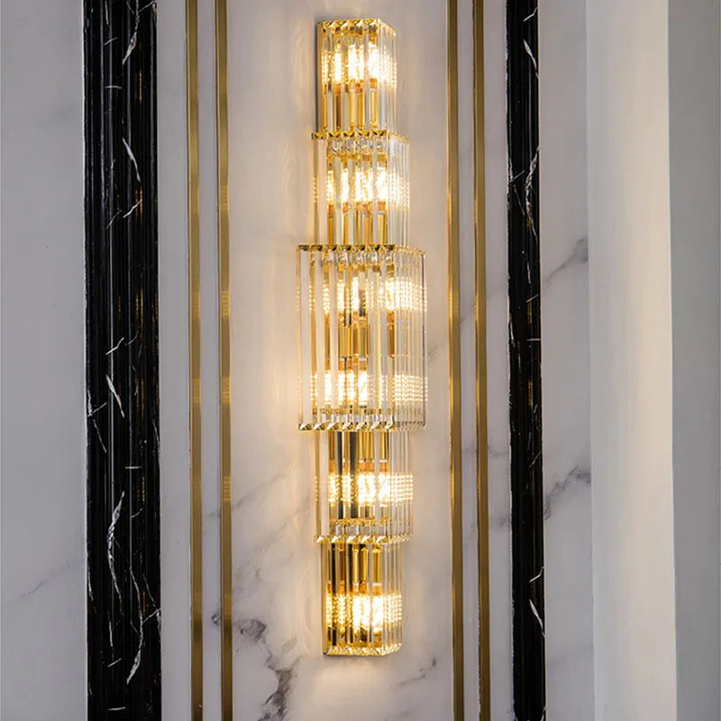Crystal Wall Lamp: Elegant Lighting for Luxury Hotel, Club, Villa, Living Room, Office, Banquet