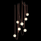 Wabi Sabi Style Duplex Villa Chandelier for Modern Minimalist Living and Dining Rooms
