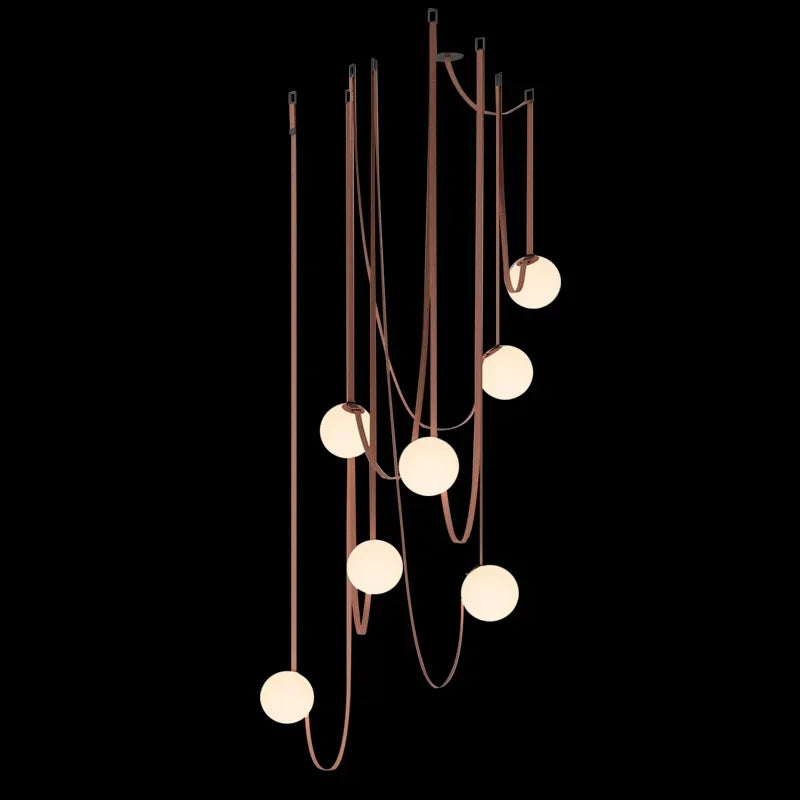 Wabi Sabi Style Duplex Villa Chandelier for Modern Minimalist Living and Dining Rooms