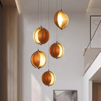 Wabi Sabi Wooden LED Pendant Lights for Home Decor and Lighting