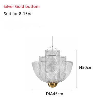 Meshmatic Grid Ceiling Chandelier Dimmable Led Indoor Lighting