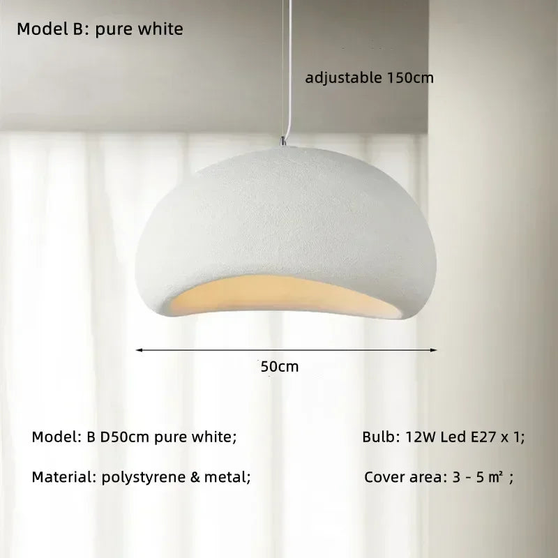 Wabi Sabi LED Chandelier: Modern Japan Style Pendant Light for Kitchen Island