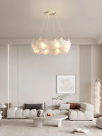 Glass Chandelier LED Circle Pendant Lights for Modern Luxury Living & Dining Decor