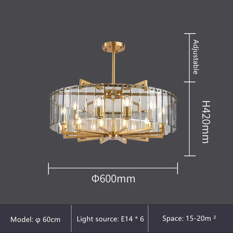 Luxury Water Ripple Glass Chandelier - LED Lighting Fixture for Home Decor