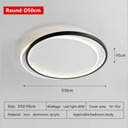 Nordic LED Ceiling Lamp for Living Room Bedroom Study Indoor Decor