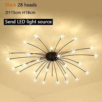 Nordic Sky Star Ceiling Lamps Modern Chandeliers Romantic Bedroom Children's Room Lighting