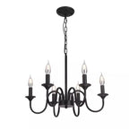 Rustic Iron Candle Chandelier Pendant for Kitchen Living Dining Room Bar Home