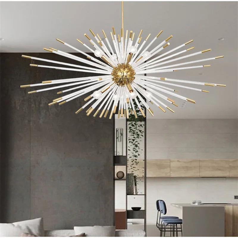 Crystal Dandelion LED Chandelier for Luxury Indoor Decor