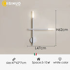 Nordic Black LED Wall Lamp: Multi Arms Bedside & Living Room Indoor Lighting