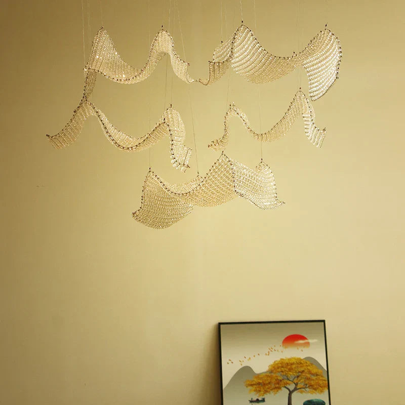 Modern Art Irregular Chandelier: Nordic Design, LED Lights, Customizable for Hotels