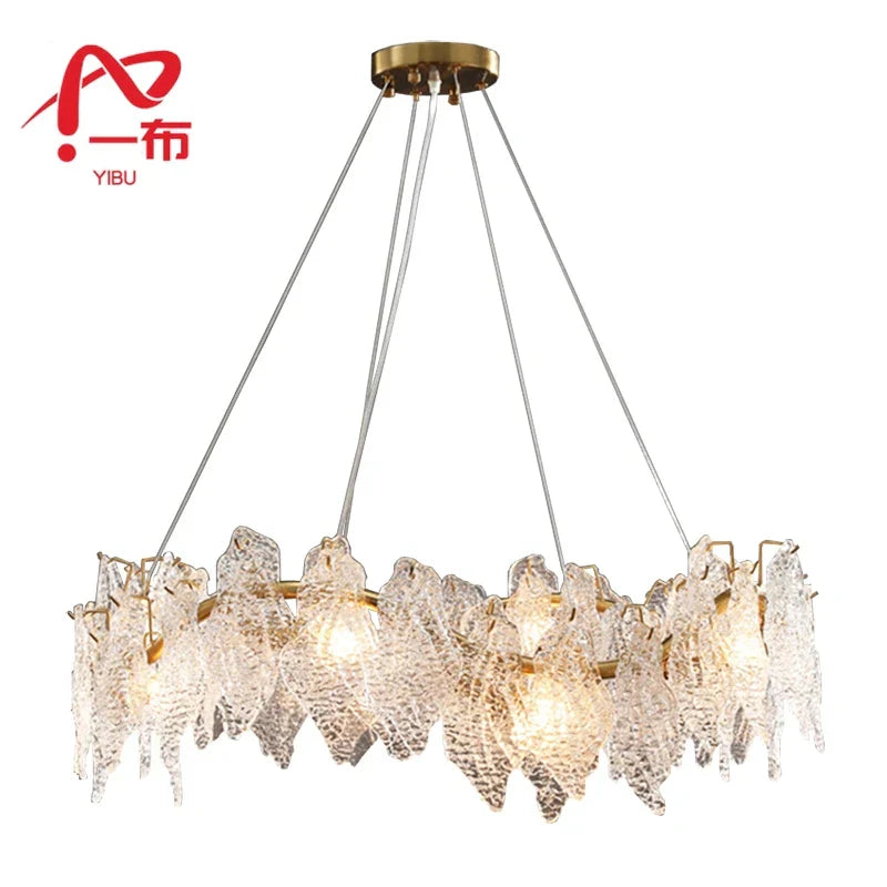 Wavy Copper Chandelier: Light Luxury for Living Room, Study, Bedroom