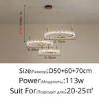 Gold Crystal Ring Chandelier Pendant Light, Luxury Modern Design for Home Décor