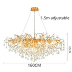 Crystal Dendritic Chandelier: Modern Luxe for Living Room, Dining Room, Bedroom, Hotel Lobby