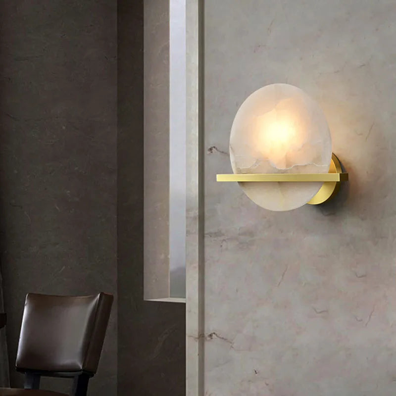 Luxury Marble Wall Lamp for Bedroom and Living Room Lighting