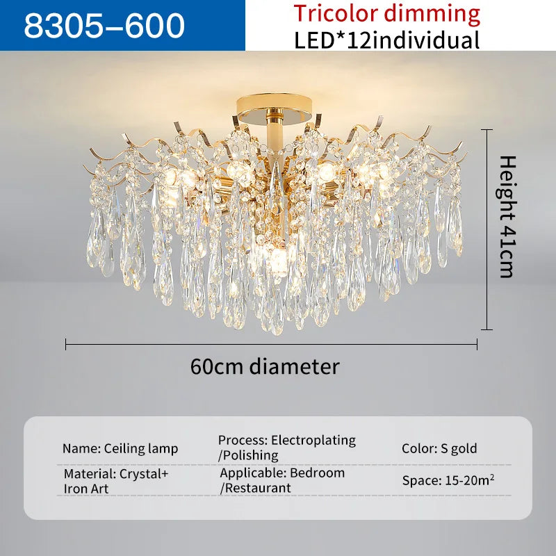 Crystal Chandelier | Luxury Living Room Light | Creative Elegant Lighting