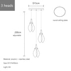 Petals G9 LED Pendant Light: Modern Ceramics Lustre for Hotel Lobby, Villa, Living Room, Stairs