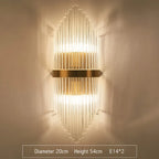 Crystal Wall Lamp: Elegant Golden LED Sconce for Bedroom, Living Room & Bathroom