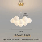 Bubble Ball LED Pendant Lights: Modern Chandelier for Living Dining Bedroom Office Decor