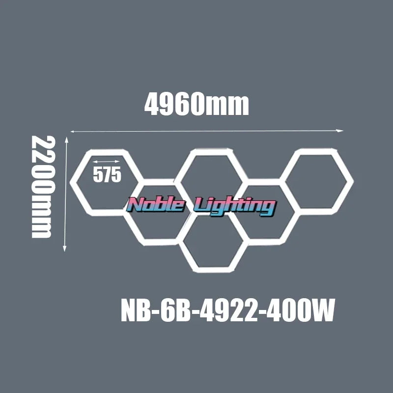 Honeycomb LED Ceiling Light for Car Showroom and Workshop