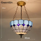 Diamond Square Stained Glass Pendant Light for Home Decor and Lighting