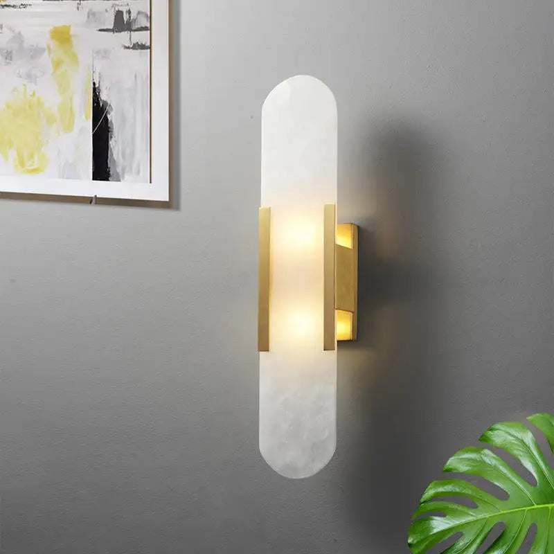 Suspended Linear Marble Chandelier: Modern Alabaster Circular Pendant Light
