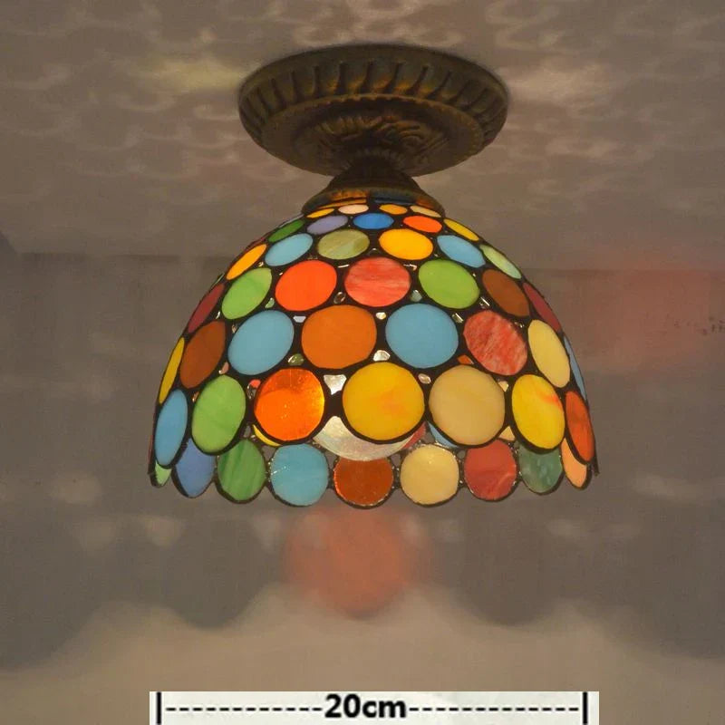 Tiffany Pendant Lamp: Colorful Retro Decor Chandeliers for Dining & Bedroom Lighting