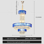 Crystal Chandelier: Postmodern Multi-layer Luxury for Villa, Hotel Lobby, and Living Room