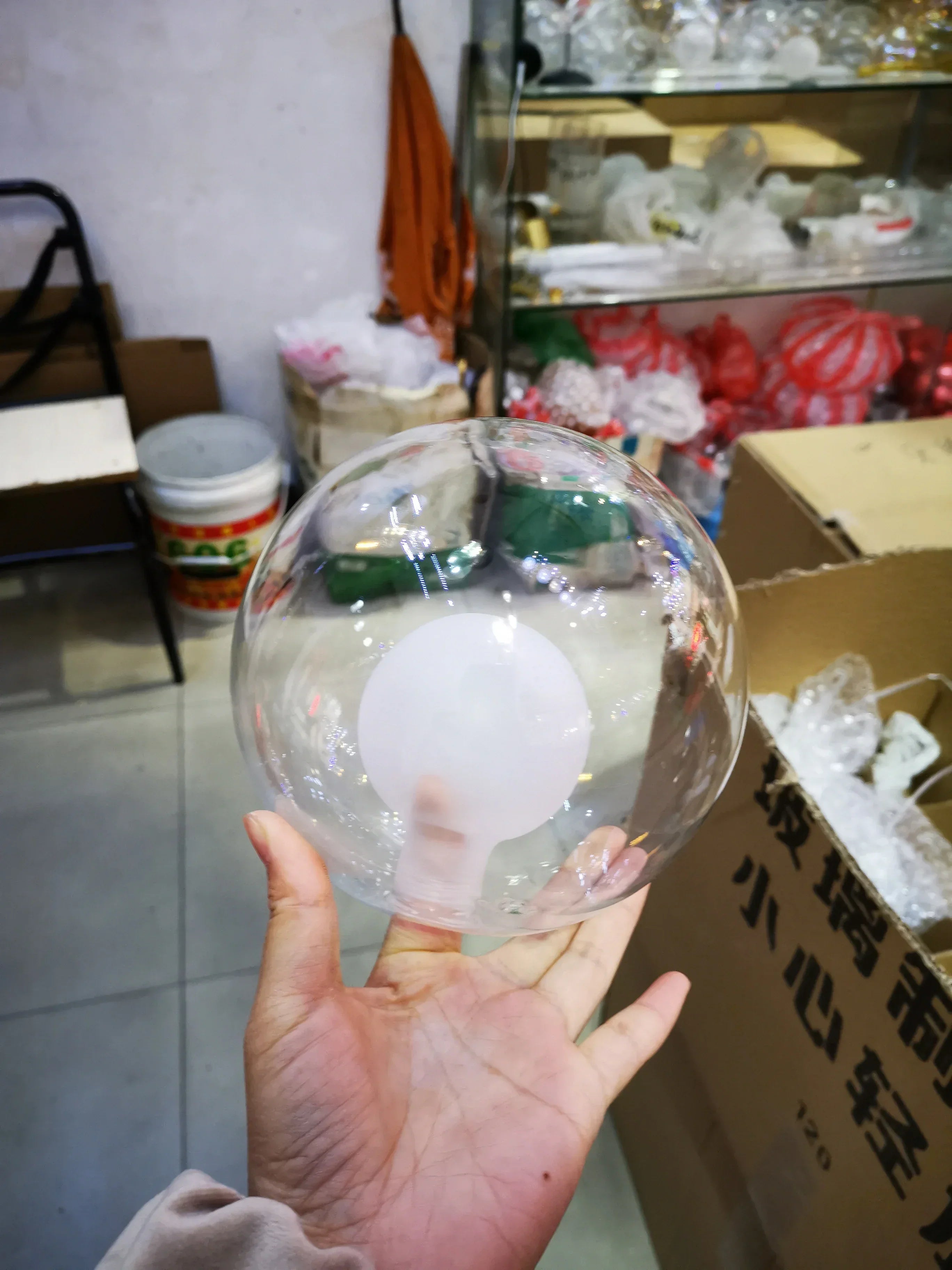 Transparent Frosted Magic Bean Glass Ball Pendant Light for Indoor Lamps