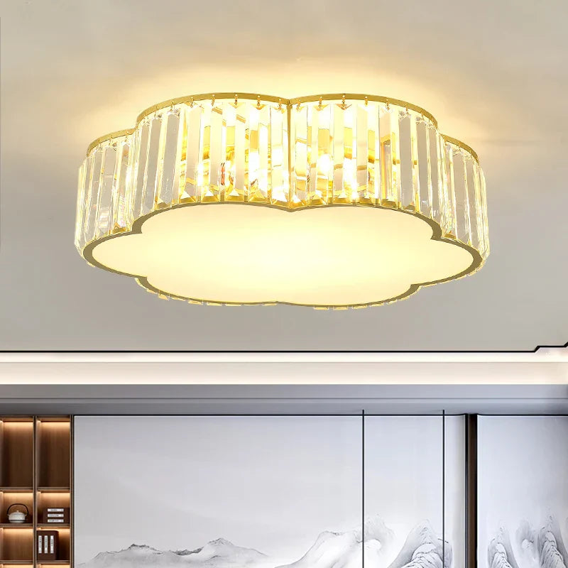 Crystal Light: Modern Restaurant Hotel Ceiling Light for Living Room