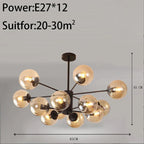 Nordic Magic Beans Chandelier for Living Room Bedroom Dining Study by Afralia™