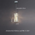 Crystal Pendant Chandelier: Dimmable Luxury LED Light for Modern Living Room
