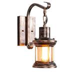 Industrial Vintage Wall Light: Retro Metal Indoor Fixture with Glass Shade Cover