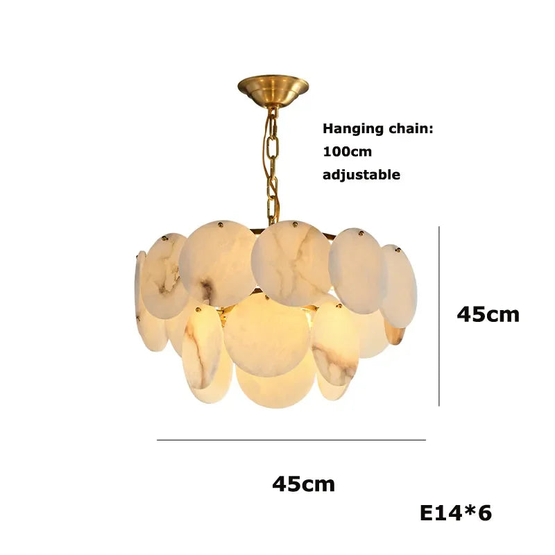 Marble Design Modern Chandelier for Living Room Bedroom Dining Ceiling Light