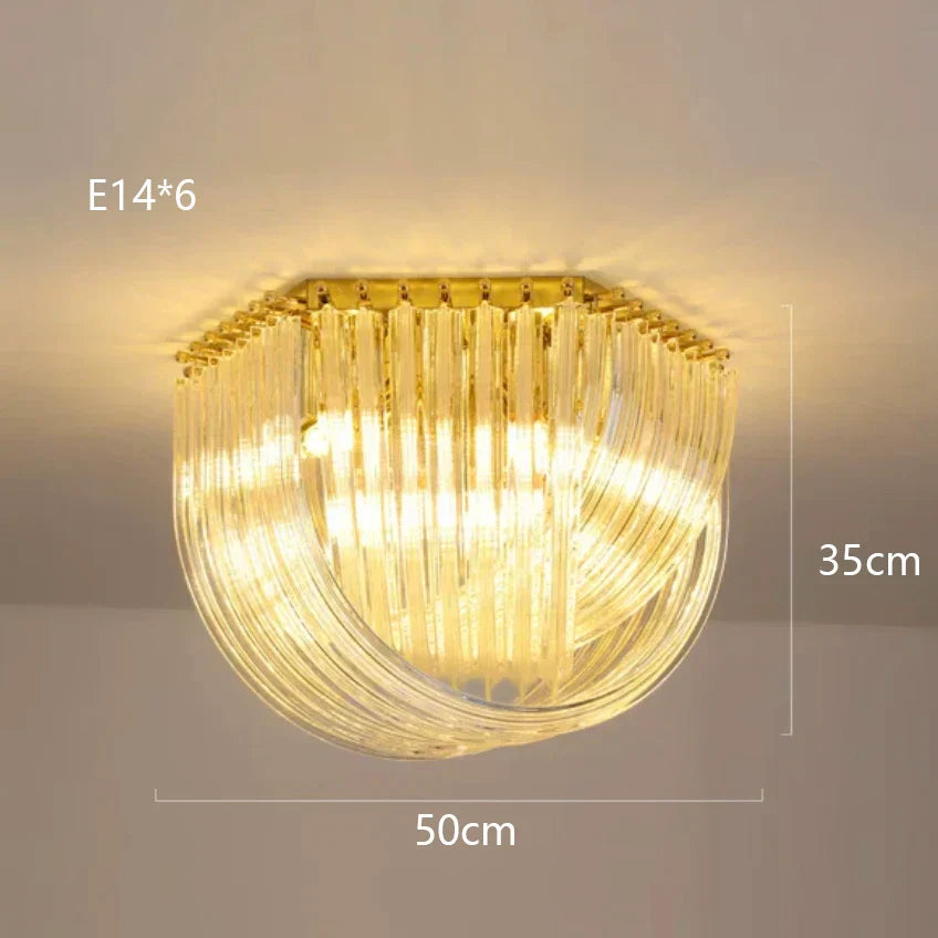 Modern Nordic Glass Tube Chandelier for Living Room Bedroom Restaurant Lighting