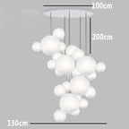 Nordic Home Decoration Stair Chandelier Living Dining Room Pendant Ceiling Light Indoor Lighting Afralia™