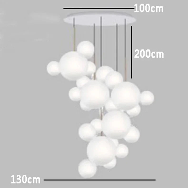 Nordic Home Decoration Stair Chandelier Living Dining Room Pendant Ceiling Light Indoor Lighting Afralia™