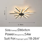 Flower Acrylic Chandelier, Indoor Living Room Bedroom Lamp, Gold Black White Glass