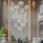 Luxury Maple Leaf Staircase Pendant by - Duplex Villa Chandelier