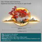 Pine Landscape 3D LED Wall Lamp for Home Décor