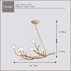 Nordic Branches Chandelier for Restaurant and Living Room