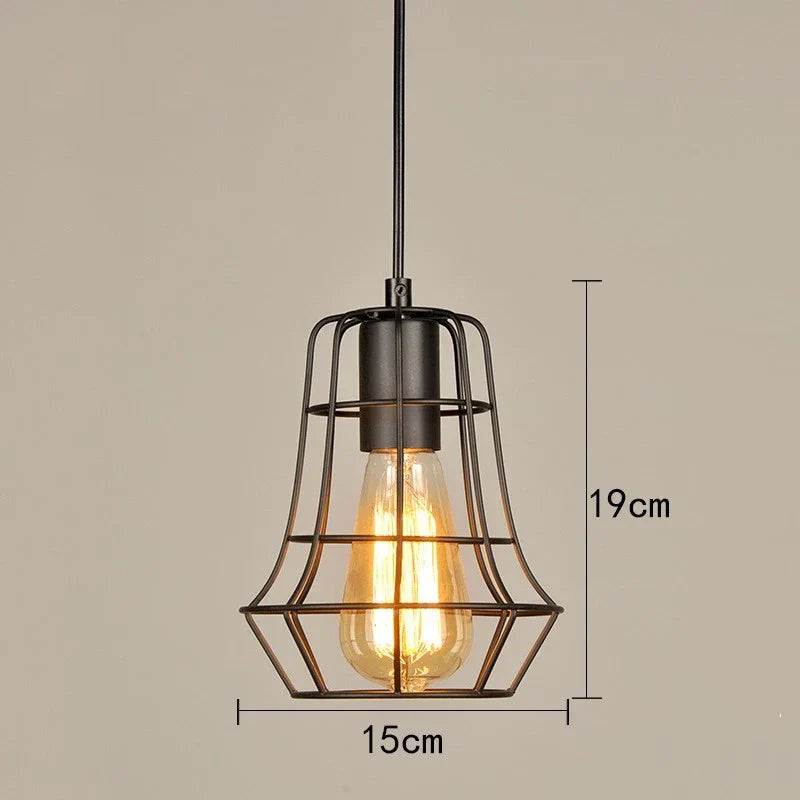 Retro Iron Art Pendant Light for Dining Room Kitchen Bedroom Bar
